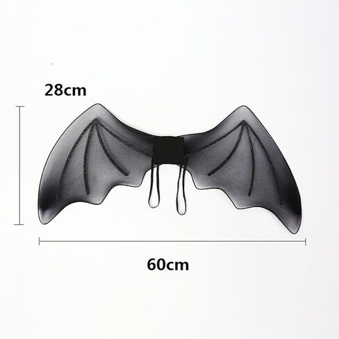 BinaryABC Halloween Bat Wings,Vampire Costume Wings,Halloween Costume Accessory,Halloween Party Favors Cosplay Wings Black in Saudi Arabia