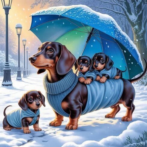 5D Diamond Art Kits for Adults - DIY Dog Diamond Painting Kits, Full Round Drill - Crystal Embroidery Cross Stitch Craft for Wall Decor Christmas Gifts - 12x12 Inch C87 in Saudi Arabia