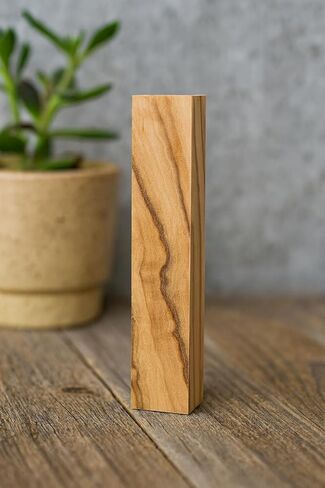 Zuluf Olive Wood Pen Blank 3/4" x3/4" x5-1/4 – Premium Holy Land Wood Blank for Turning, Carving, Craft, Lathe Projects, Pen Making Supplies – Authentic Bethlehem Olive Wood for Woodturning & DIY in Saudi Arabia