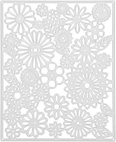 Flower Background Frame Cutting Dies Metal Stencils for Card Making DIY Craft Projects Decorative Flower Design for Scrapbooking and Embossing Festivals and Parties in Saudi Arabia