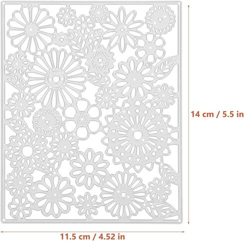 Flower Background Frame Cutting Dies Metal Stencils for Card Making DIY Craft Projects Decorative Flower Design for Scrapbooking and Embossing Festivals and Parties in Saudi Arabia