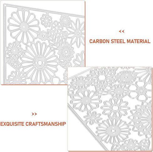 Flower Background Frame Cutting Dies Metal Stencils for Card Making DIY Craft Projects Decorative Flower Design for Scrapbooking and Embossing Festivals and Parties in Saudi Arabia