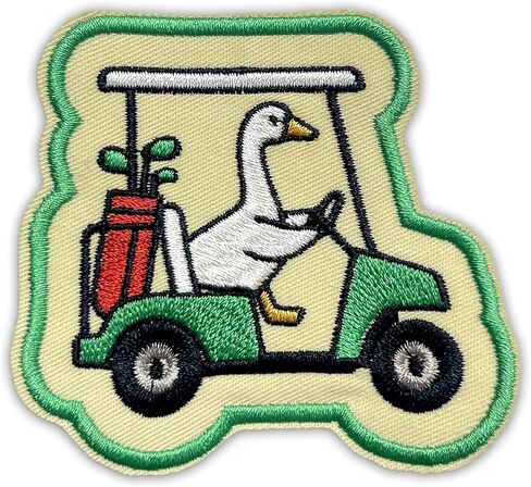 Golf Carts Patch 3 Inches Funny Silly Goose, Going Golfing, Golfers Sports Lover, Iron On/Sew On Embroidery Fabric Applique Patches for Trucker Hat Clothes Backpack DIY Accessories Gifts for Mom Dad in Kuwait