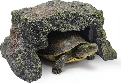 Reptile Rock Hideout Lizard Hide Cave Box Turtle Habitat Accessories for Spider Gecko Chameleon Bearded Dragon Snake in Saudi Arabia