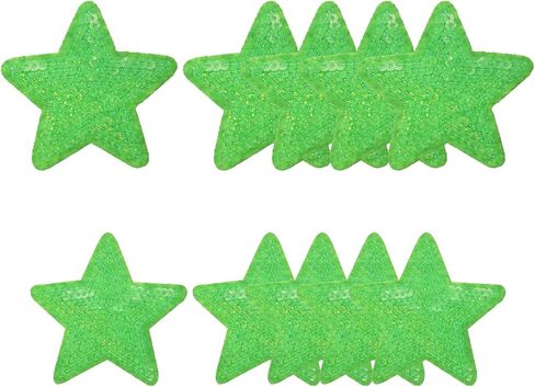 Sequin Star Iron on Patches Embroidered Sew Sequin Glitter Patch Appliques, Fit for DIY Shoes Hats Backpacks Clothing Repair - (10 Pack, Laser Purple, 2 Size) in Saudi Arabia