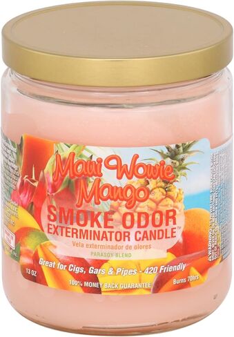 Smoke Odor Exterminator 13oz Jar Candle, Maui Wowie Mango, 13 oz (3) in Saudi Arabia