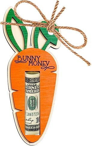 Easter Bunny Money Holder Carrot for Cash Gift,Cards Holder Basket Tag,Stuffers for Toddler,Kids,Teens,Gifts Baby Boy,Girl,Grandchildren,Easter Basket Decorations (Orange) in Saudi Arabia