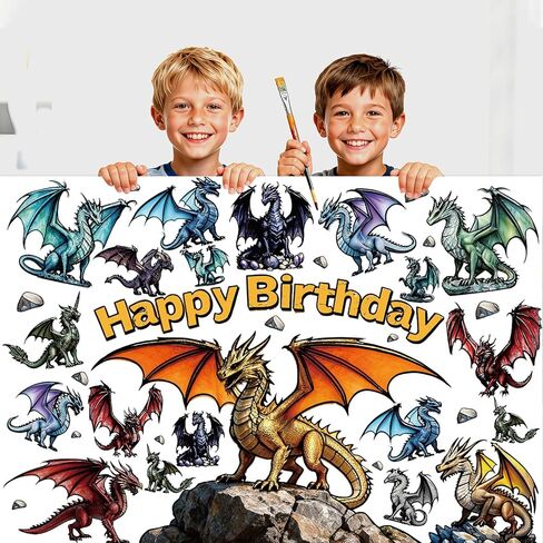 ملصق تلوين تنين LUUFILx للأطفال، ملصق تلوين عيد ميلاد سعيد كبير، مفرش طاولة تلوين إيجابي كبير، كتب تلوين جامبو للأطفال في الفصل الدراسي، لوازم حفلات أعياد الميلاد المنزلية in Kuwait