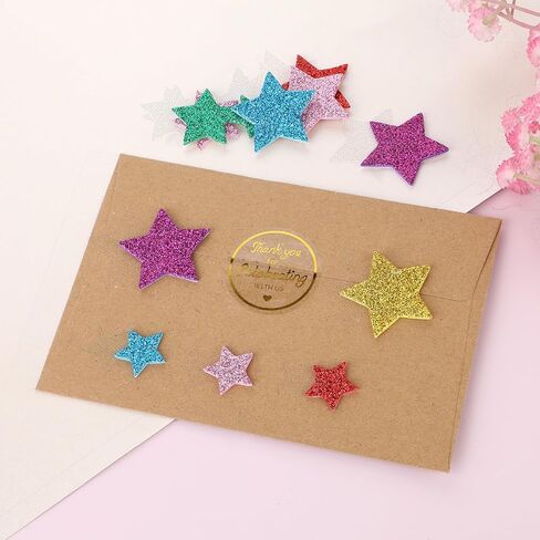 180 Pcs Self Adhesive Puffy Star Sticker Holographic Glitter Foam Stickers Decals for Crafts Star Wall Stickers for Scrapbooks Greeting Cards Home Birthday Party Graduation Decoration in Saudi Arabia
