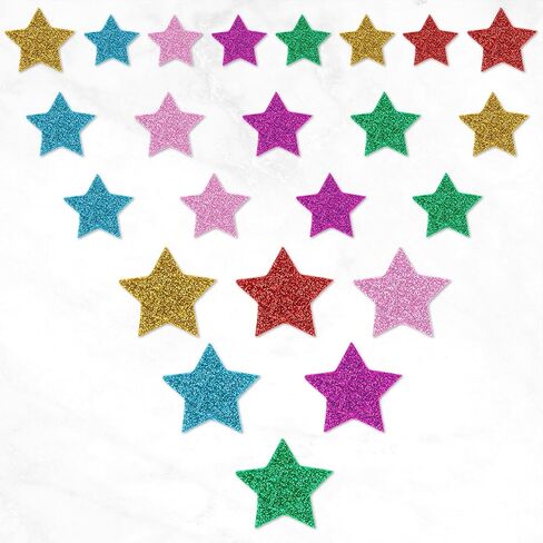 180 Pcs Self Adhesive Puffy Star Sticker Holographic Glitter Foam Stickers Decals for Crafts Star Wall Stickers for Scrapbooks Greeting Cards Home Birthday Party Graduation Decoration in Saudi Arabia