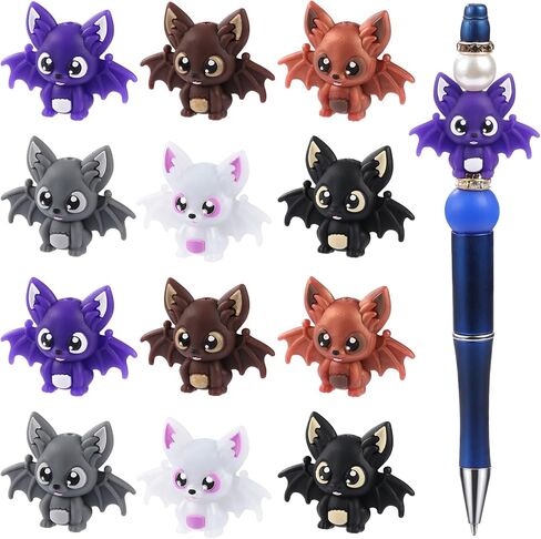 10Pcs 3D Bee Silicone Beads for Keychain Making Unique 3D Focals Animal Focal Beads for Pens Bracelets Necklace Earrings DIY Crafts Jewelry Making in Saudi Arabia