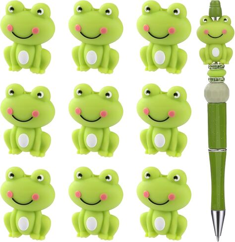 10Pcs 3D Bee Silicone Beads for Keychain Making Unique 3D Focals Animal Focal Beads for Pens Bracelets Necklace Earrings DIY Crafts Jewelry Making in Saudi Arabia