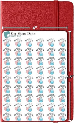 Clean Planner Stickers / 54 Fun Vinyl Stickers (1/2") / House Chores Work Reminder/Essential Productivity Life Stickers/Bullet Bujo Journal/ToDo to Do Appointments (Matte Vinyl, 1 Sheet) in Kuwait