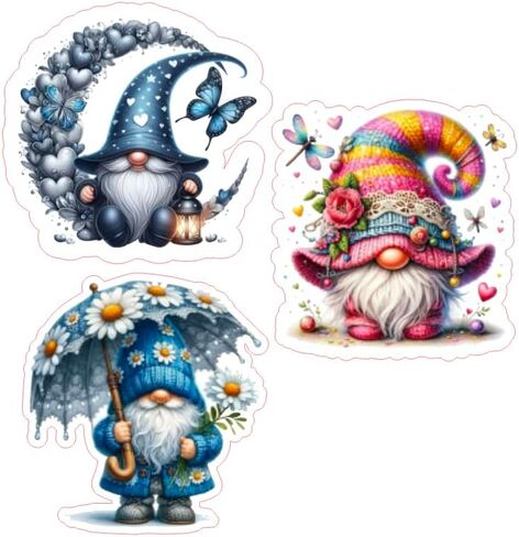 Gnomes [3pack] Decal Stickers for Drink Tumblers, Adorable Funny Laptop Decals, Binders, Phones and so Much More! Stickers by That Slaps! in Saudi Arabia