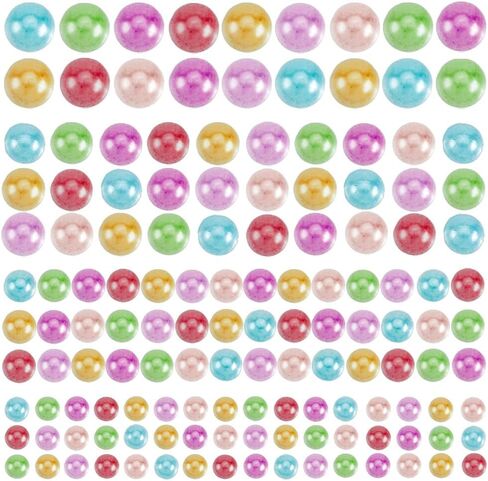 5600Pcs 4 Sizes Self Adhesive Pearl Stickers Stick on Pearls Gold Flat Round Acrylic Flatback Face Gems Embellishments for Hair Eye Nail Makeup Art Crafts Scrapbooking Wedding Home Decor in Saudi Arabia
