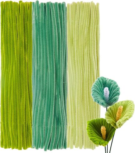 300Pcs Pastel Blue Pipe Cleaners Craft Bulk, 12'' Long 0.3'' Thick Fluffy Chenille Stems Set for Flowers, 3 Assorted Colors Fuzzy Sticks for DIY Art, Gifts Making & Festive Decorations in Saudi Arabia