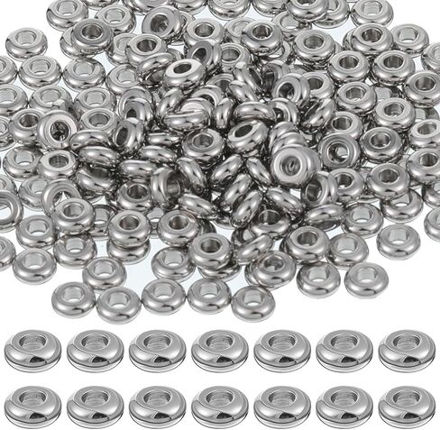 200 Pcs Stainless Steel Spacers Beads 4mm Round Bead Spacers 1.2mm Hole Metal Smooth Bead Finding for DIY Beading Jewelry Making in Saudi Arabia