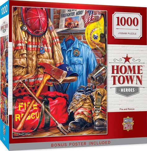 MasterPieces 1000 Piece Jigsaw Puzzle For Adults, Family, Or Youth - Fire And Rescue - 19.25"x26.75" in Saudi Arabia