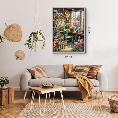 Flower Plant Garden Puzzle 1000 Pieces for Adults, Colorful Greenhouse Jigsaw Puzzle Botanical, Challenging Floral Room Puzzle as Wall Decor in Saudi Arabia