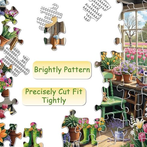 Flower Plant Garden Puzzle 1000 Pieces for Adults, Colorful Greenhouse Jigsaw Puzzle Botanical, Challenging Floral Room Puzzle as Wall Decor in Saudi Arabia