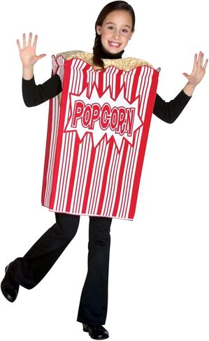 Movie Night Popcorn Child Costume (As Shown;Medium) in Saudi Arabia