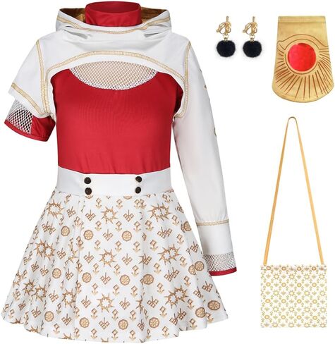 Nova Zombies Costumes For Girls Daywalk Cheerleader Outfits Halloween Dress up With Bag Earrings Wristband in Saudi Arabia
