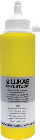 طلاء LUKAS CRYL Studio Artists طلاء عالي التركيز - زجاجة 250 مل - أصفر ليموني (أساسي) in Saudi Arabia