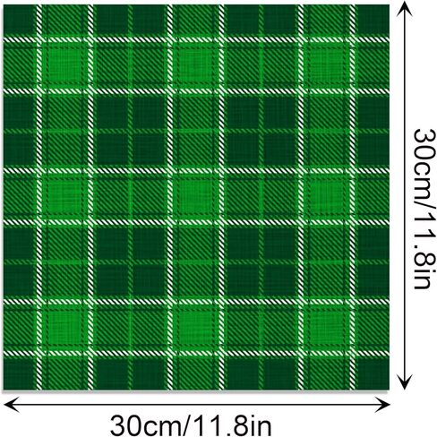 24 Sheets St. Patrick's Day Green Plaid Pattern Pad 11.8'' x 11.8'' St. Patrick's Day Scrapbook Paper Pad Green Plaid Patterned Double-Sided Cardstock Pack for Background DIY Card Making Origami in Saudi Arabia