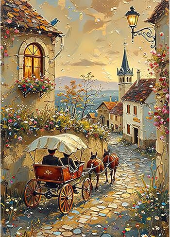 Auremi Beach Diamond Art Painting Kits for Adults Beginners, DIY 5D Landscape Diamond Art Paint with Round Diamonds Full Drill Gem Art Painting Kit for Home 30×40cm in Saudi Arabia