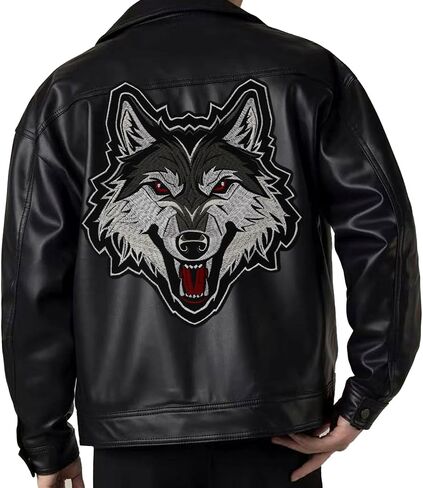 Wolf Patch Fierce Wolf Embroidered Patch Embroidery Patches Iron On Badge Sew on Animal Applique Clothing Repair Patch in Saudi Arabia