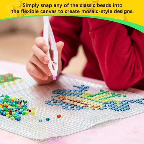 4 قطع من ألواح الخرز Marsui متوافقة مع لوحات Pegboard الكبيرة الناعمة المربعة من Perler للفنون، وتصميمات الخرز الذائبة، والحرف اليدوية اليدوية، والاستخدام التعليمي والديكور المنزلي (أبيض، 13 بوصة × 13.5 بوصة) in Saudi Arabia
