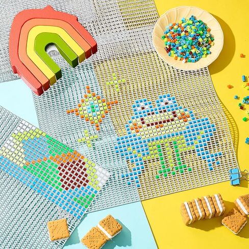4 قطع من ألواح الخرز Marsui متوافقة مع لوحات Pegboard الكبيرة الناعمة المربعة من Perler للفنون، وتصميمات الخرز الذائبة، والحرف اليدوية اليدوية، والاستخدام التعليمي والديكور المنزلي (أبيض، 13 بوصة × 13.5 بوصة) in Saudi Arabia