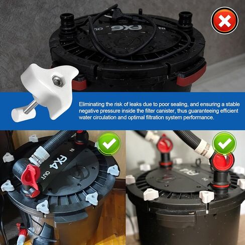 مثبت غطاء لمرشحات علبة Fluval FX6 FX4 FX5 FX2، استبدال غطاء مرشح علبة حوض السمك - عبوتان in Kuwait