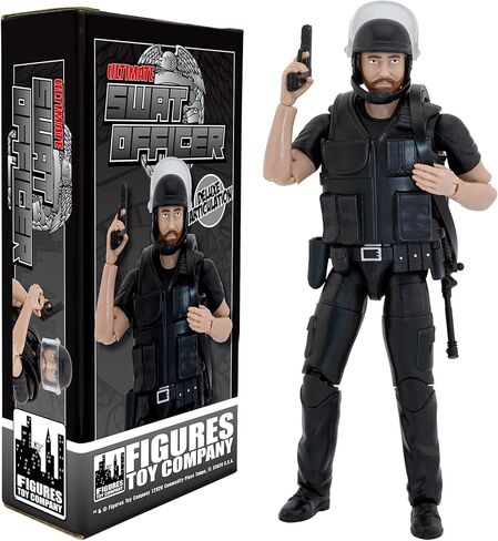 Figures Toy Company Ultimate 6.5 Inch SWAT Officer Figure with Deluxe Articulation in Saudi Arabia