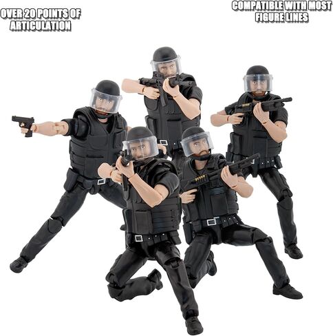 Figures Toy Company Ultimate 6.5 Inch SWAT Officer Figure with Deluxe Articulation in Saudi Arabia