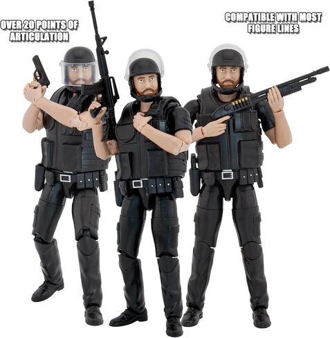 Figures Toy Company Ultimate 6.5 Inch SWAT Officer Figure with Deluxe Articulation in Saudi Arabia