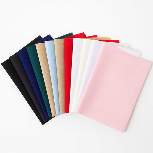 Embroidery Fabric Cloth Set - 12 PCS 14 Ct Aida Cross Stitch Fabric Sheets Colored Cross Stitch Multicolor 12x18 Inch Colored 14 ct Aida Cloth for Needlework Projects in Saudi Arabia