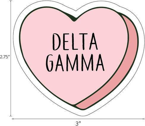 Delta Gamma - Sticker Sheet - Love Theme in Saudi Arabia