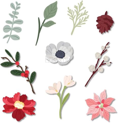 Patchwork Various Flowers Die Cuts for Card Making,Leaves Metal Cutting Dies for Paper Scrapbooking, DIY Stencils for Album Party Wedding Festivals Decoration in Saudi Arabia