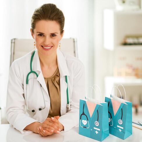 Lesnala 16Pcs Nurse graduation gift bag with handles Nurses week appreciation gift bags Medical assistant goodie bag for Nursing Graduates Healthcare Workers Back to School Party Supplie in Saudi Arabia