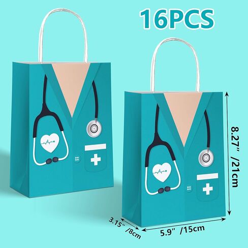 Lesnala 16Pcs Nurse graduation gift bag with handles Nurses week appreciation gift bags Medical assistant goodie bag for Nursing Graduates Healthcare Workers Back to School Party Supplie in Saudi Arabia