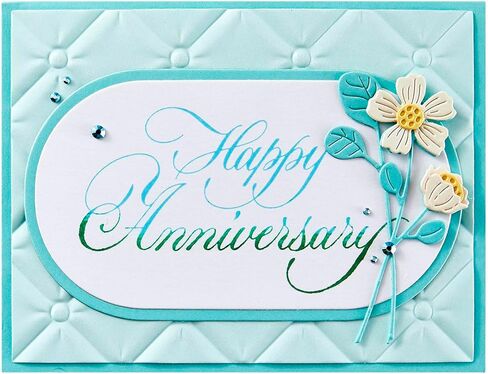 Spellbinders BP-278 Copperplate Happy Anniversary BetterPress Plate from The Copperplate Happy Everything Sentiments Collection by Paul Antonio in Saudi Arabia