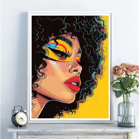 5D Diamond Art Kits for Adults - DIY African Americans Diamond Painting Kits, Full Round Drill - Crystal Embroidery Cross Stitch Craft for Wall Decor Christmas Gifts - 12x16 Inch A135 in Saudi Arabia