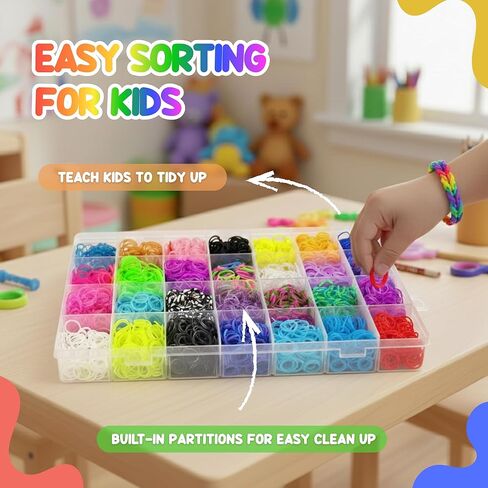 Luna Bear Loom Band Kit | Bracelet Making Kit for Kids | 5,000+ Rubber Bands, Charms, Beads, Tools & Organizer Case | Bright Colors | Creates 100+ Bracelets | Perfect Screen-Free Activity in Saudi Arabia