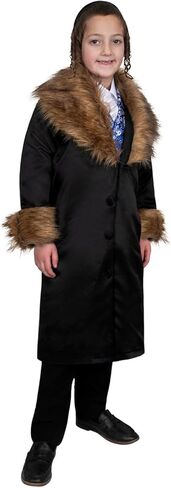 Dress Up America Rabbi Coat with Fur - Chief Rabbi Costume for Kids in Saudi Arabia
