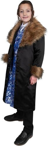 Dress Up America Rabbi Coat with Fur - Chief Rabbi Costume for Kids in Saudi Arabia