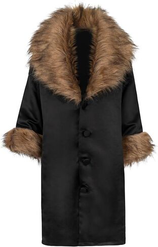 Dress Up America Rabbi Coat with Fur - Chief Rabbi Costume for Kids in Saudi Arabia