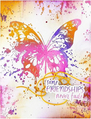 Spellbinders BP-323 Butterfly Splatter BetterPress Plate & Die Set from The Beautifully Imperfect Collection in Saudi Arabia