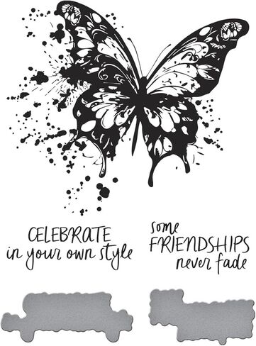 Spellbinders BP-323 Butterfly Splatter BetterPress Plate & Die Set from The Beautifully Imperfect Collection in Saudi Arabia