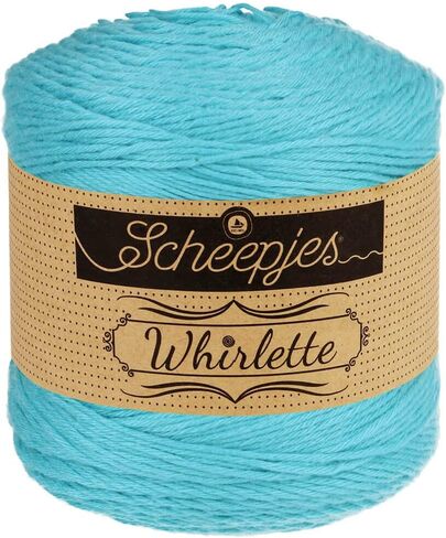 غزل Scheepjes Whirlette، 100 جم (3.5 أونصة) خصلة، درجة اللون 878 Tasty Treat Blue، مزيج من القطن والأكريليك in Saudi Arabia